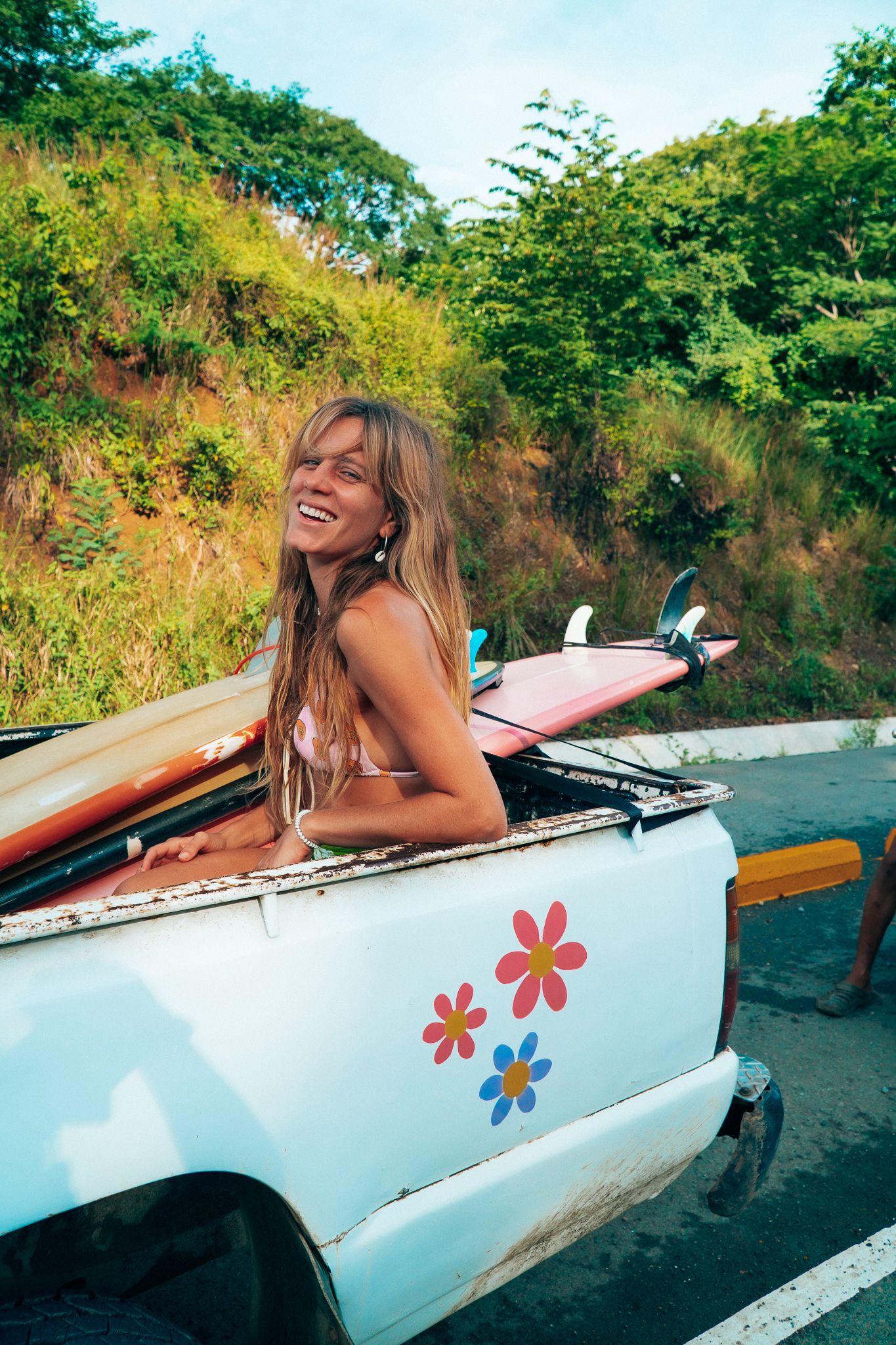 String bikini top - Peachy Papaya