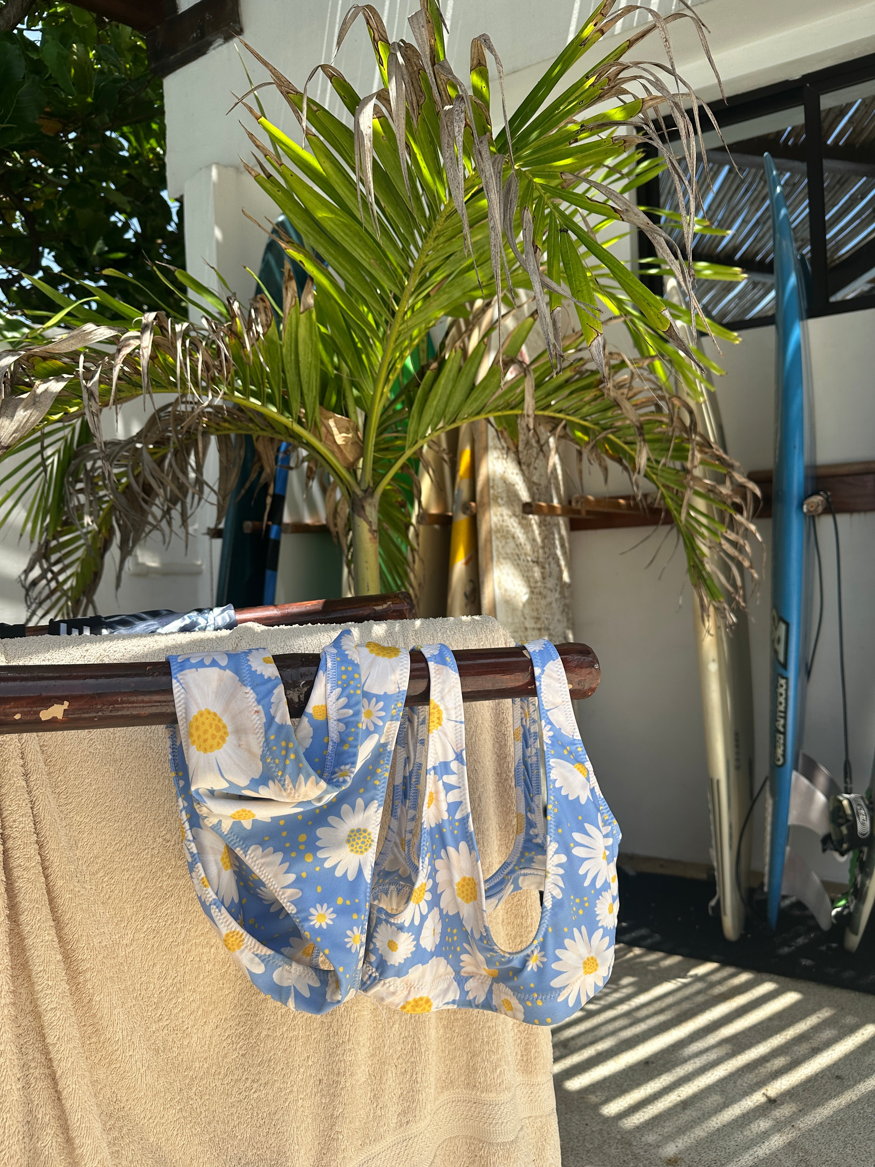 High-waist surf bikini bottoms - Ocean Daisy