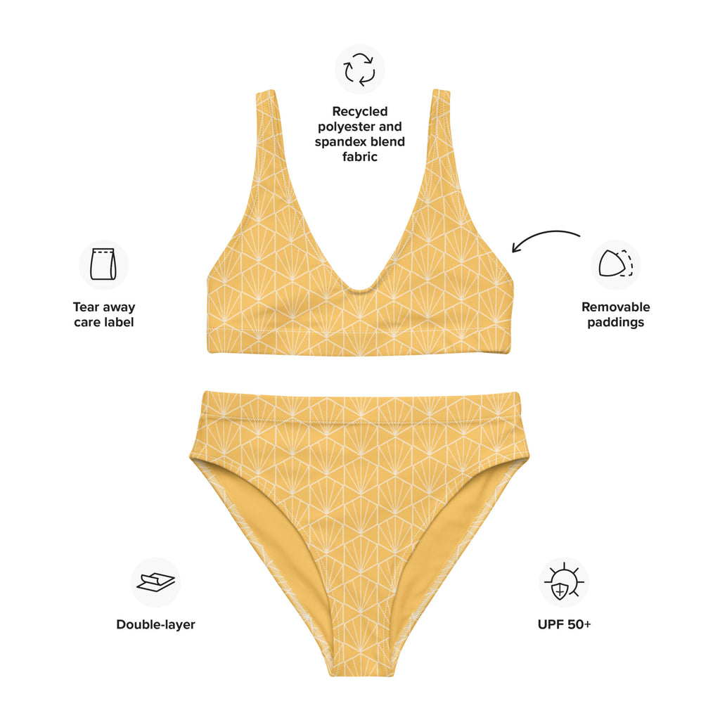High-waist surf bikini bottom - Sunny Surf