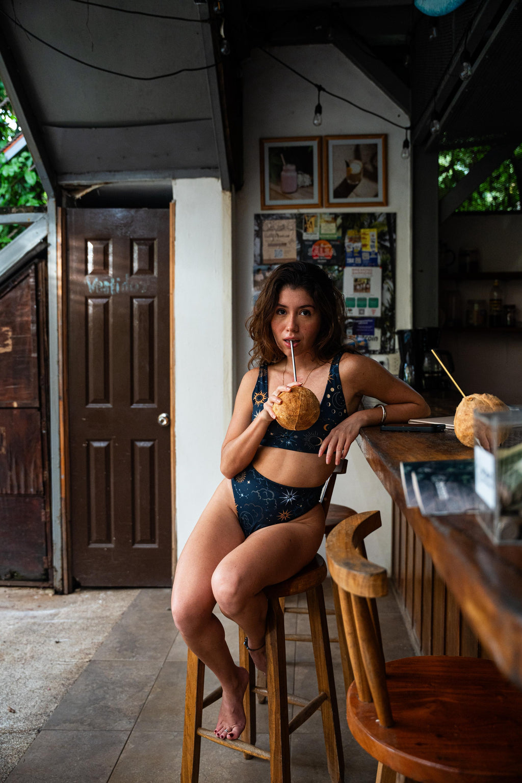 High-waist surf bikini bottom - La Luna