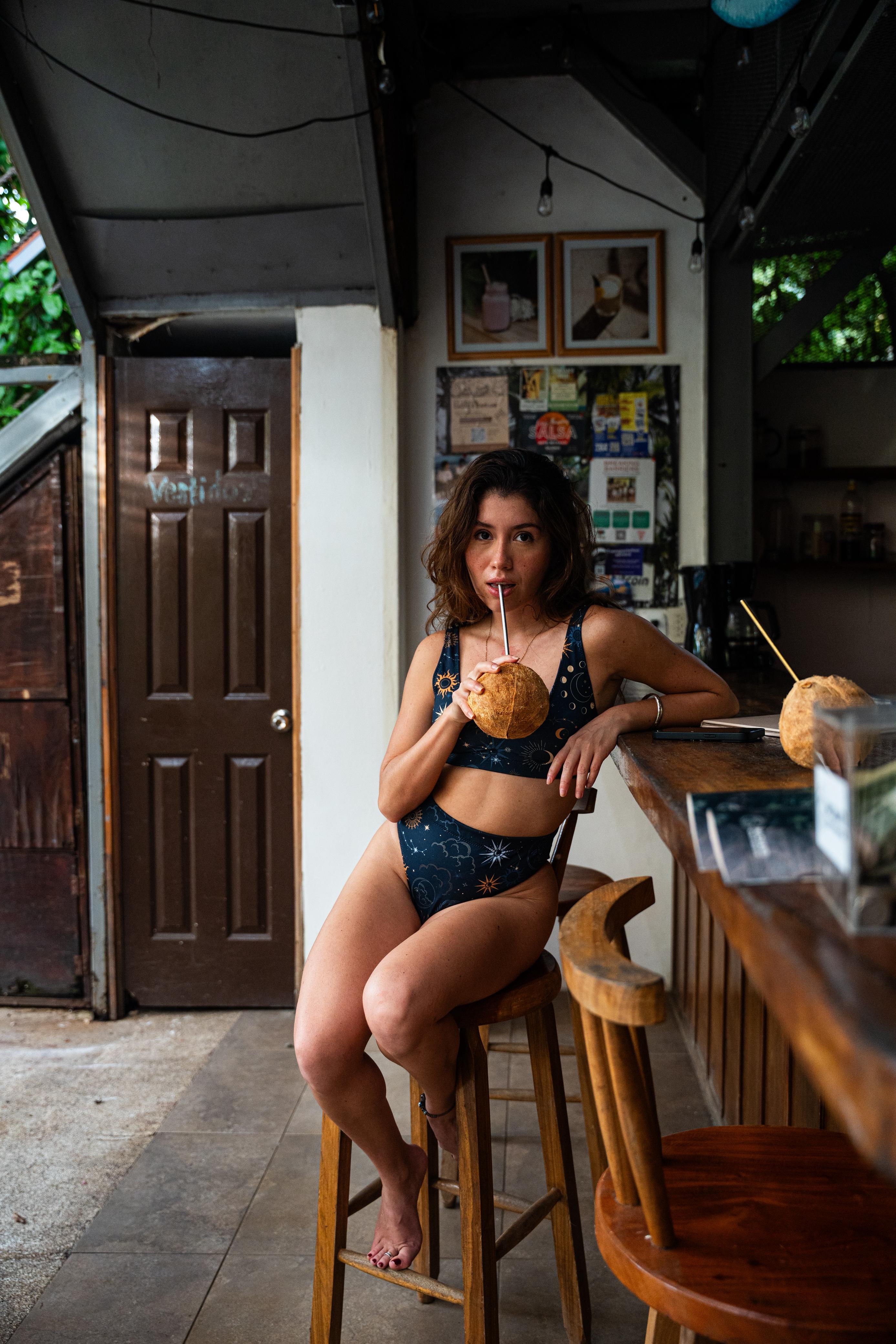 High-waist surf bikini bottom - La Luna