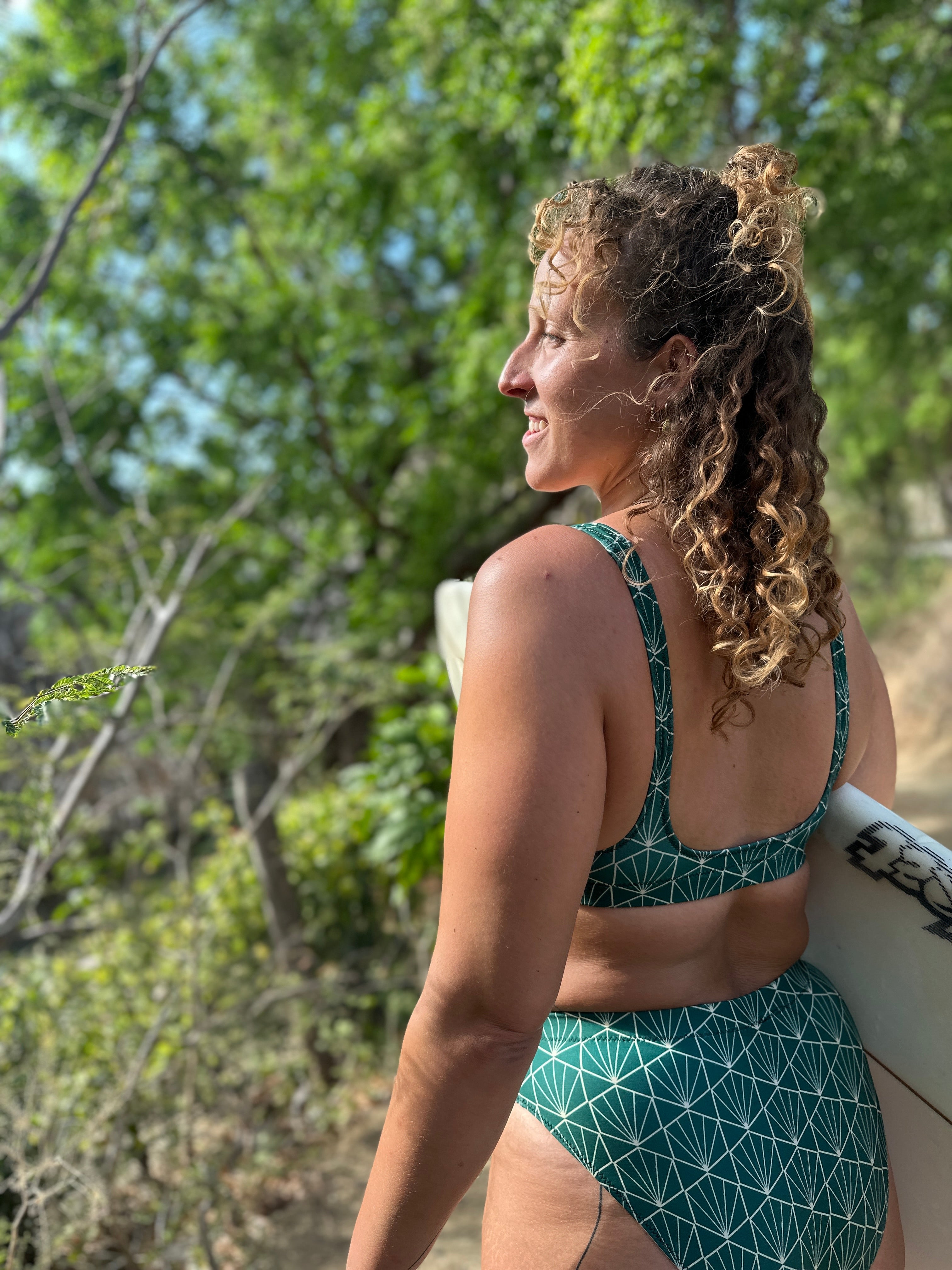 High-waist surf bikini bottom - Cheeky Gecko